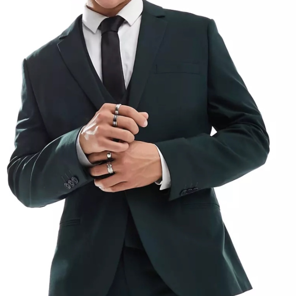 ASOS DESIGN Skinny Suit Jacket In Forest Green